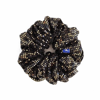 Glitz Scrunchie sequins black gold metallic oversized scrunchie giant hair accessories xxl extra large 