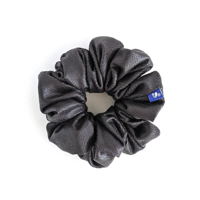 Heather Scrunchie black faux leather leatherette oversized scrunchie giant hair accessories xxl extra large 
