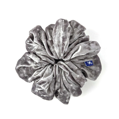 Luna Scrunchie grey gray crushed velvet oversized giant xxl hair accessory
