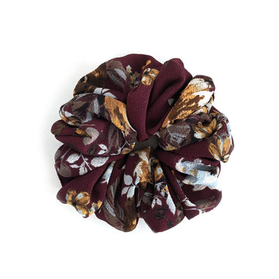 burgundy brown gray oversized scrunchie giant hair accessories xxl extra large 