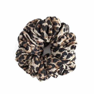 Savanna Scrunchie Leopard black brown gray oversized scrunchie giant hair accessories xxl extra large 