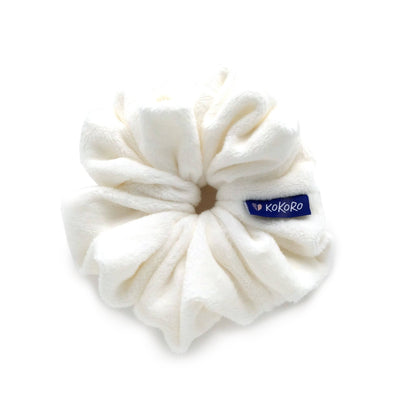 white minky oversized scrunchie giant hair accessories xxl extra large 