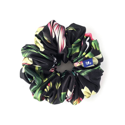 black green tropical oversized scrunchie giant hair accessories xxl extra large 